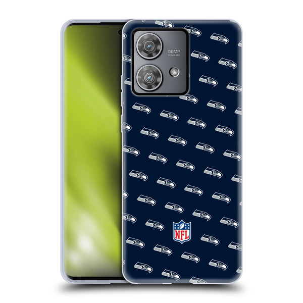 NFL Seattle Seahawks Artwork Patterns Soft Gel Case for Motorola Edge 40 Neo 5G