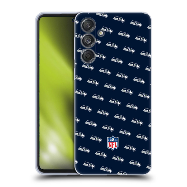 NFL Seattle Seahawks Artwork Patterns Soft Gel Case for Samsung Galaxy M55 5G