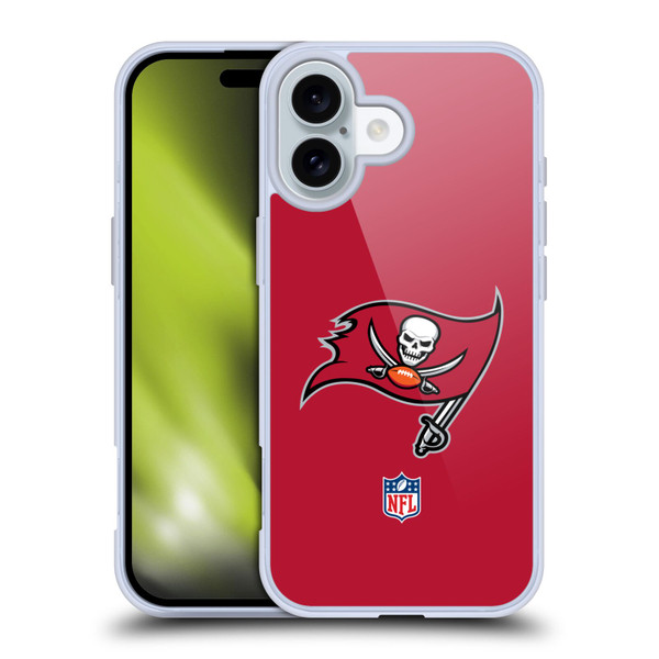 NFL Tampa Bay Buccaneers Logo Plain Soft Gel Case for Apple iPhone 16