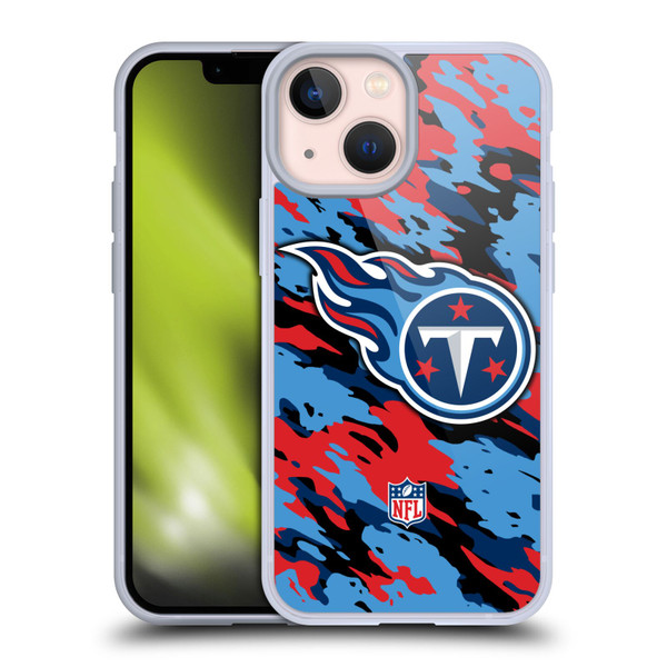 NFL Tennessee Titans Logo Camou Soft Gel Case for Apple iPhone 13 Mini