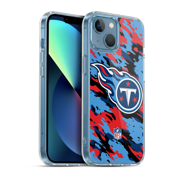NFL Tennessee Titans Logo Camou Soft Gel Case for Apple iPhone 13 Mini & MagSafe