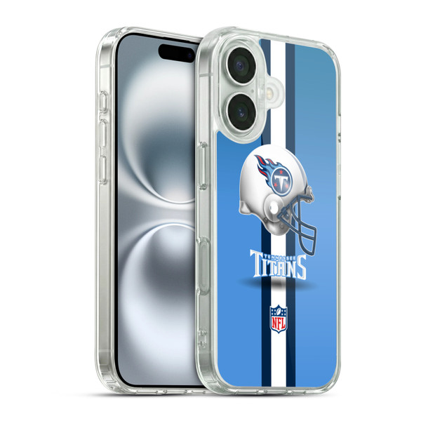 NFL Tennessee Titans Logo Helmet Soft Gel Case for Apple iPhone 16 & MagSafe