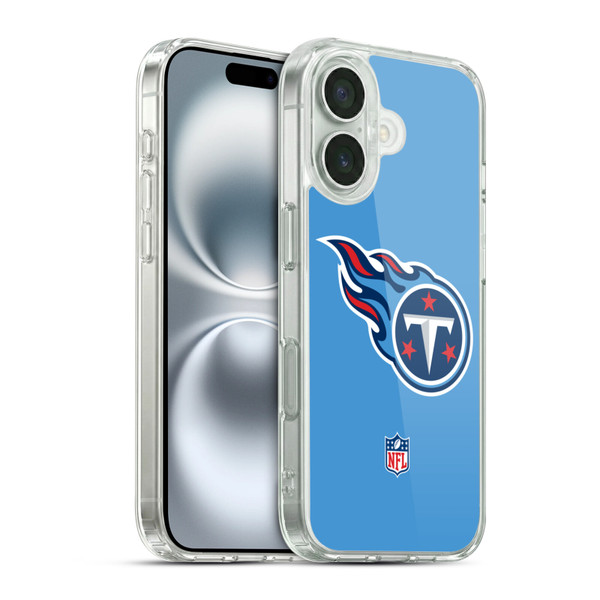 NFL Tennessee Titans Logo Plain Soft Gel Case for Apple iPhone 16 & MagSafe