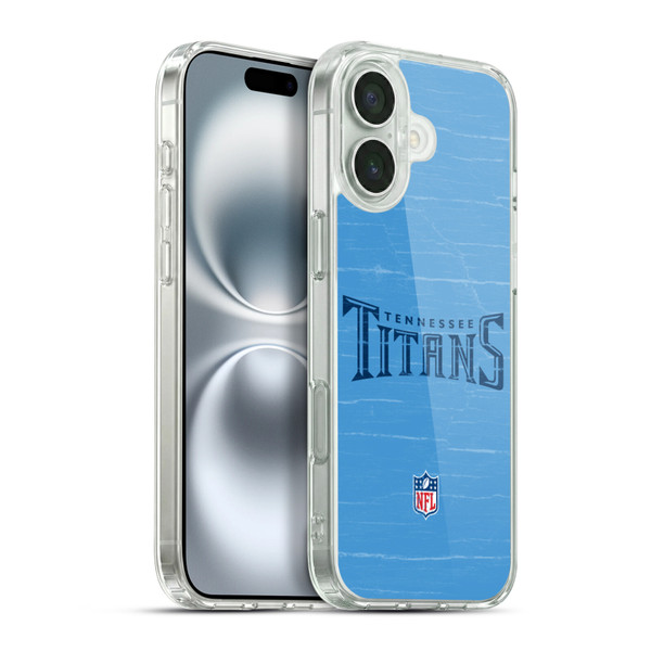 NFL Tennessee Titans Logo Distressed Look Soft Gel Case for Apple iPhone 16 Plus & MagSafe
