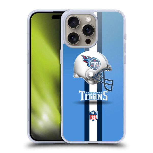 NFL Tennessee Titans Logo Helmet Soft Gel Case for Apple iPhone 16 Pro Max