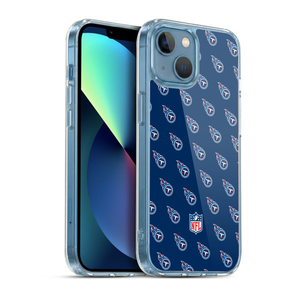 NFL Tennessee Titans Artwork Patterns Soft Gel Case for Apple iPhone 13 Mini & MagSafe