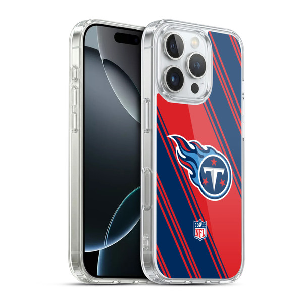 NFL Tennessee Titans Artwork Stripes Soft Gel Case for Apple iPhone 16 Pro & MagSafe