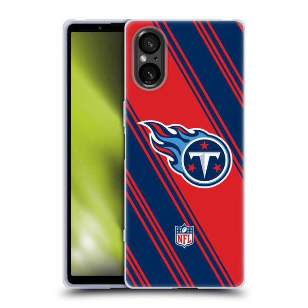 NFL Tennessee Titans Artwork Stripes Soft Gel Case for Sony Xperia 5 V 5G