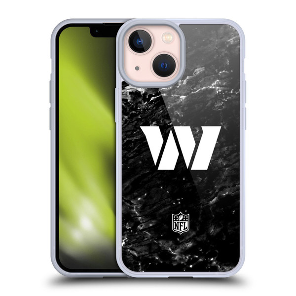 NFL Washington Football Team Artwork Marble Soft Gel Case for Apple iPhone 13 Mini