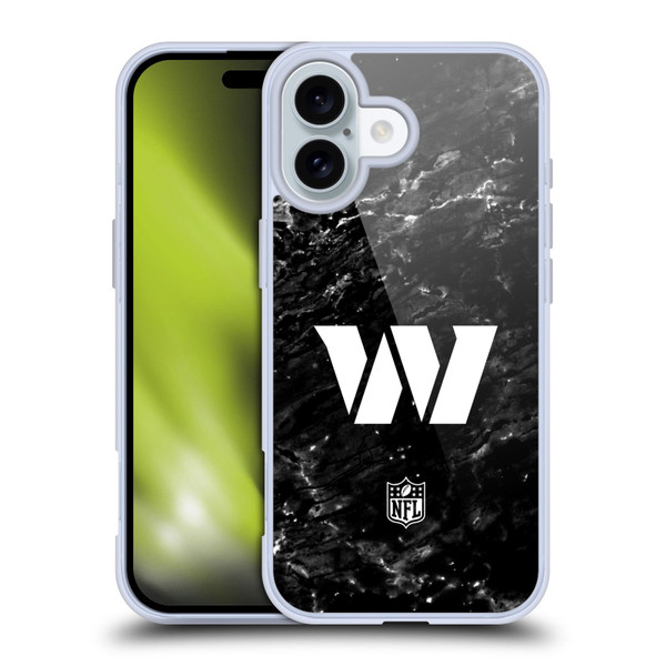NFL Washington Football Team Artwork Marble Soft Gel Case for Apple iPhone 16