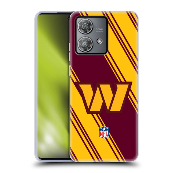 NFL Washington Football Team Artwork Stripes Soft Gel Case for Motorola Edge 40 Neo 5G