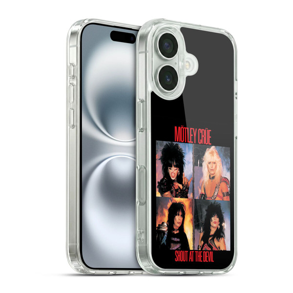 Motley Crue Albums Shout At The Devil Soft Gel Case for Apple iPhone 16 & MagSafe