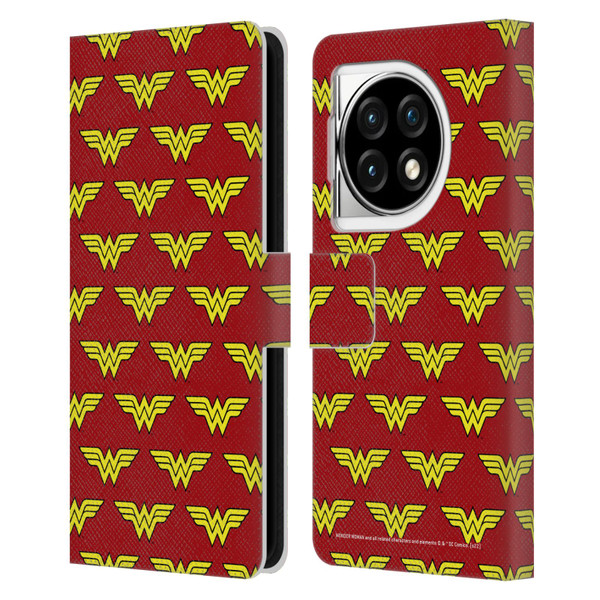 Wonder Woman DC Comics Logos Pattern Leather Book Wallet Case Cover For OPPO OnePlus Ace 3 5G