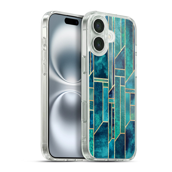 Elisabeth Fredriksson Geometric Design And Pattern Blue Skies Soft Gel Case for Apple iPhone 16 Plus & MagSafe