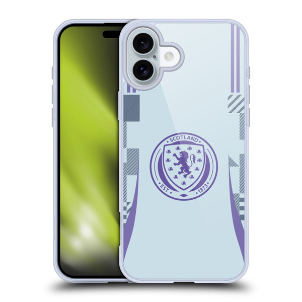 Scotland National Football Team 2024/25 Kits Away Soft Gel Case for Apple iPhone 16 Plus