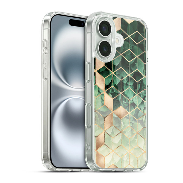 Elisabeth Fredriksson Sparkles Leaves And Cubes Soft Gel Case for Apple iPhone 16 & MagSafe