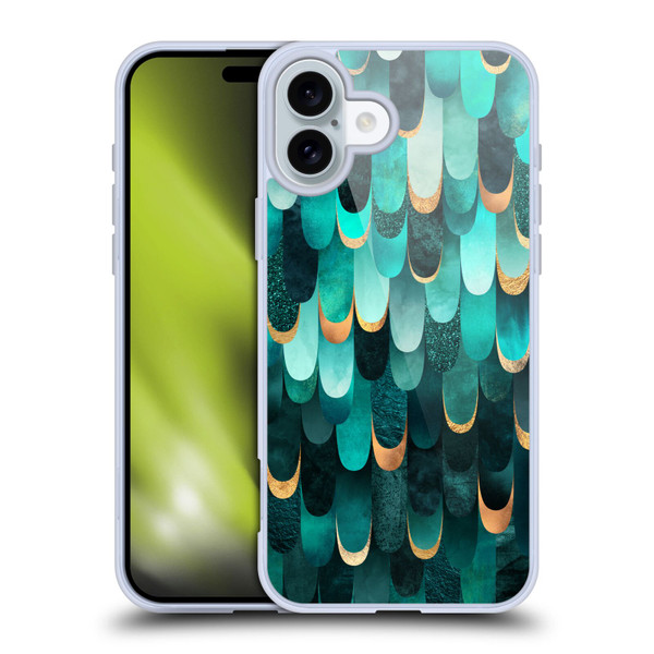 Elisabeth Fredriksson Sparkles Turquoise Soft Gel Case for Apple iPhone 16 Plus