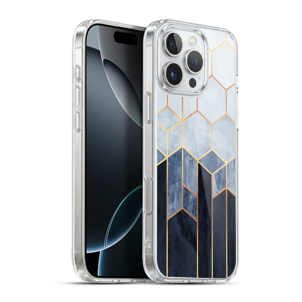 Elisabeth Fredriksson Sparkles Soft Blue Hexagons Soft Gel Case for Apple iPhone 16 Pro Max & MagSafe