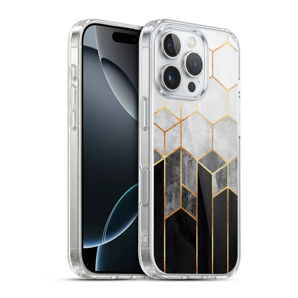 Elisabeth Fredriksson Sparkles Charcoal Hexagons Soft Gel Case for Apple iPhone 16 Pro & MagSafe