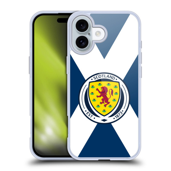 Scotland National Football Team Logo 2 Scotland Flag Soft Gel Case for Apple iPhone 16