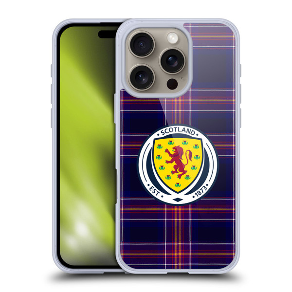 Scotland National Football Team Logo 2 Tartan Soft Gel Case for Apple iPhone 16 Pro