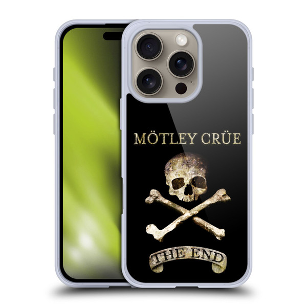 Motley Crue Logos The End Soft Gel Case for Apple iPhone 16 Pro