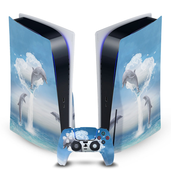 Simone Gatterwe Art Mix Lovers Vinyl Sticker Skin Decal Cover for Sony PS5 Disc Edition Bundle