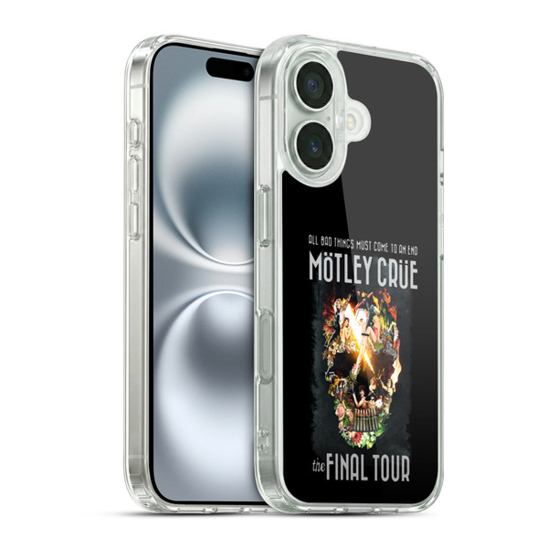 Motley Crue Tours All Bad Things Final Soft Gel Case for Apple iPhone 16 & MagSafe