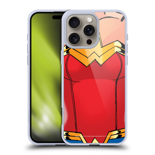 Wonder Woman DC Comics Logos Costume Soft Gel Case for Apple iPhone 16 Pro Max