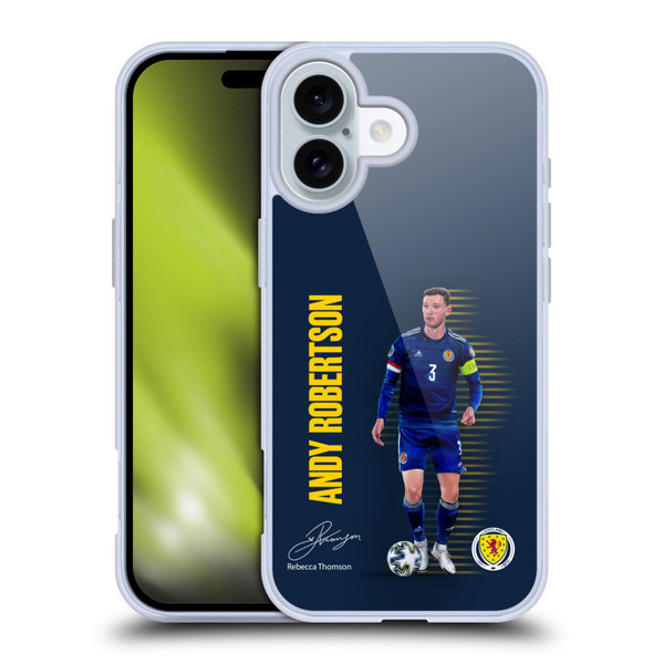 Scotland National Football Team Players Andy Robertson Soft Gel Case for Apple iPhone 16