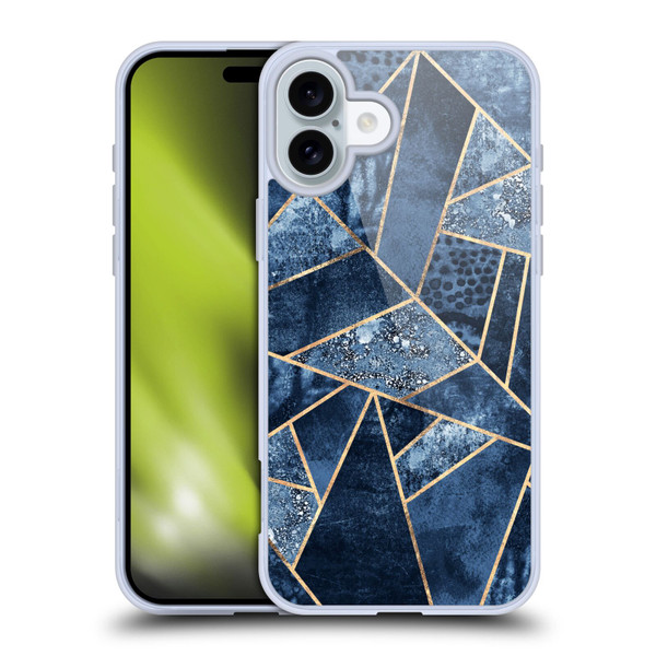Elisabeth Fredriksson Stone Collection Blue Soft Gel Case for Apple iPhone 16 Plus