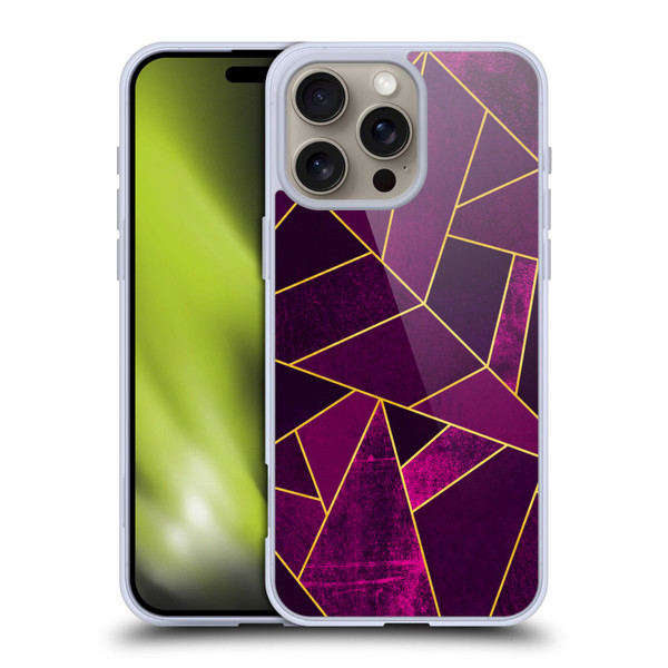 Elisabeth Fredriksson Stone Collection Purple Soft Gel Case for Apple iPhone 16 Pro Max