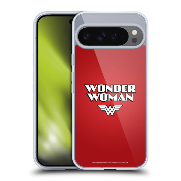 Wonder Woman DC Comics Logos Text Soft Gel Case for Google Pixel 9 Pro XL