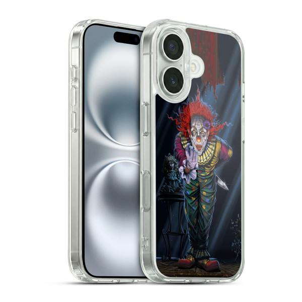 Vincent Hie Graphics Surprise Clown Soft Gel Case for Apple iPhone 16 & MagSafe