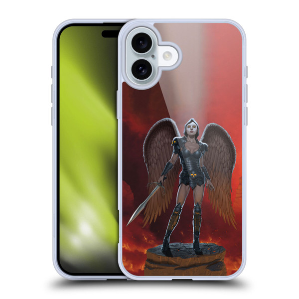 Vincent Hie Graphics Angel Of Vengeance Soft Gel Case for Apple iPhone 16 Plus