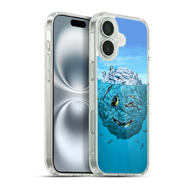 Vincent Hie Graphics Penguin Wink Soft Gel Case for Apple iPhone 16 Plus & MagSafe