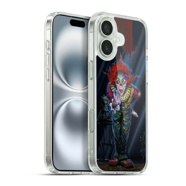 Vincent Hie Graphics Surprise Clown Soft Gel Case for Apple iPhone 16 Plus & MagSafe