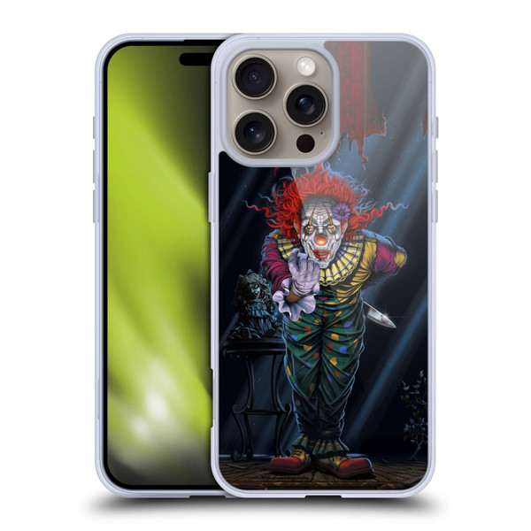 Vincent Hie Graphics Surprise Clown Soft Gel Case for Apple iPhone 16 Pro Max