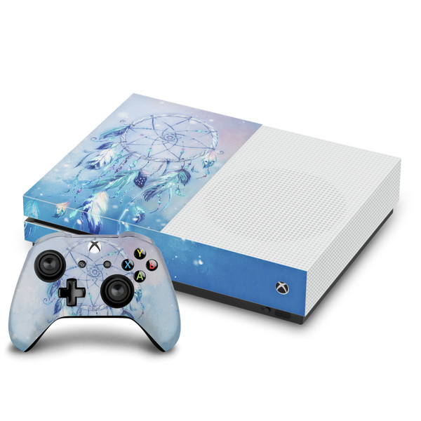 Simone Gatterwe Art Mix Blue Dreamcatcher Vinyl Sticker Skin Decal Cover for Microsoft One S Console & Controller