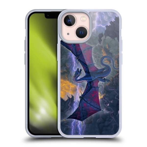 Vincent Hie Key Art Thunder Dragon Soft Gel Case for Apple iPhone 13 Mini