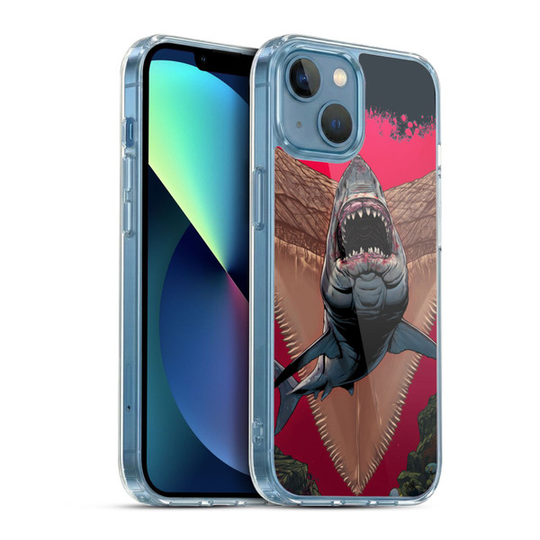Vincent Hie Key Art Shark Soft Gel Case for Apple iPhone 13 Mini & MagSafe