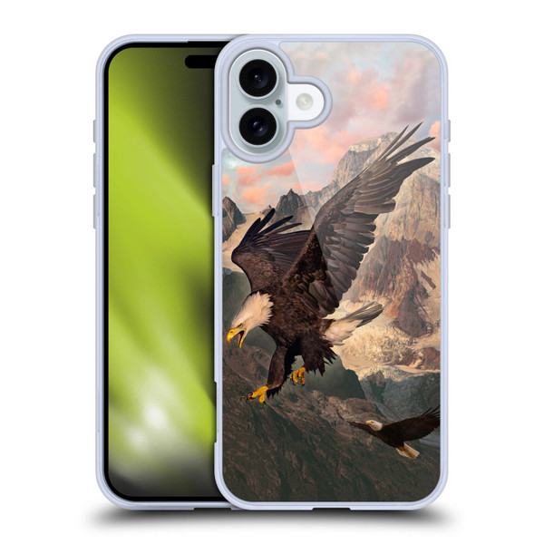 Vincent Hie Key Art Eagle Strike Soft Gel Case for Apple iPhone 16 Plus