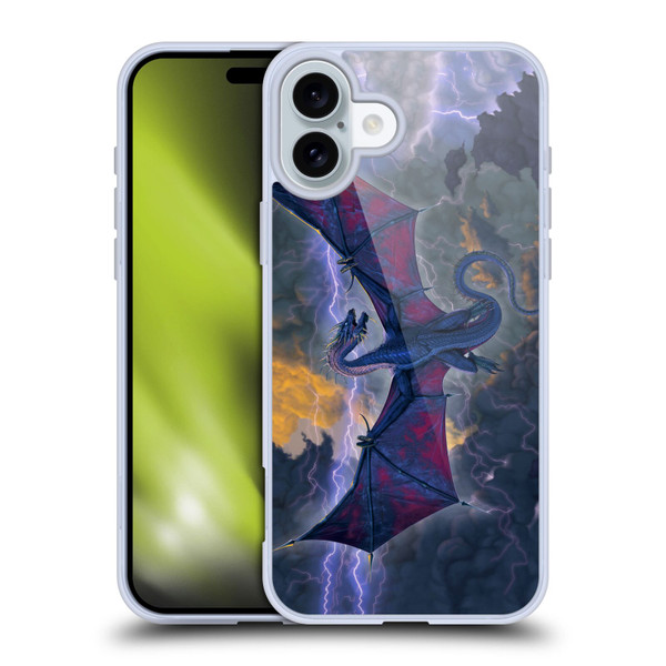 Vincent Hie Key Art Thunder Dragon Soft Gel Case for Apple iPhone 16 Plus
