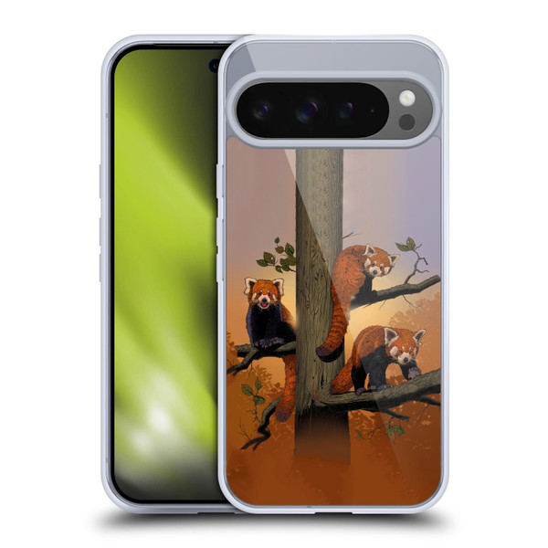 Vincent Hie Key Art Red Pandas Soft Gel Case for Google Pixel 9 Pro XL