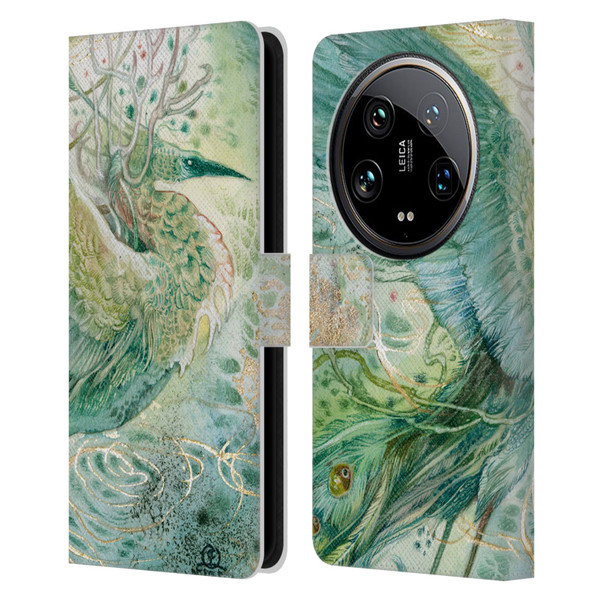 Stephanie Law Birds Phoenix Leather Book Wallet Case Cover For Xiaomi 14 Ultra