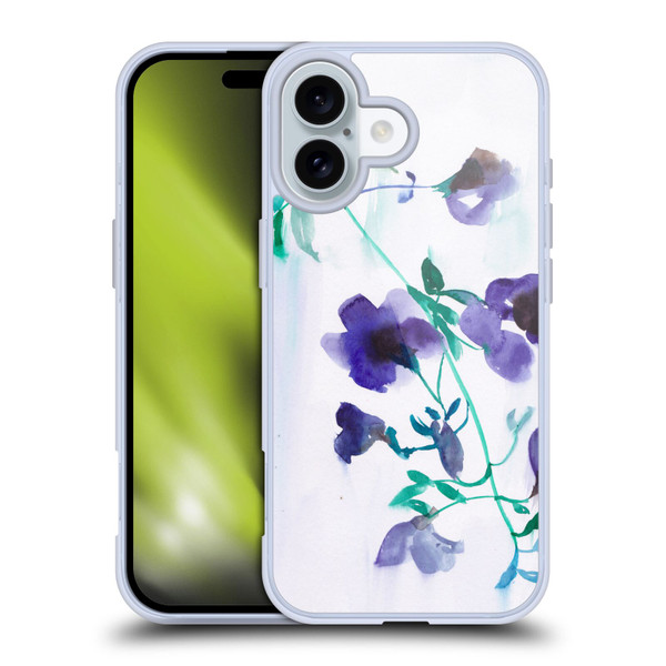 Mai Autumn Floral Blooms Moon Drops Soft Gel Case for Apple iPhone 16