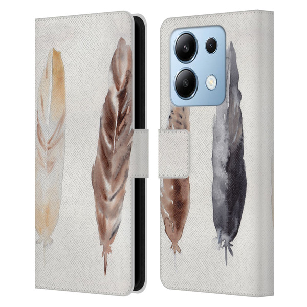 Mai Autumn Feathers Pattern Leather Book Wallet Case Cover For Xiaomi Redmi Note 13/13 Pro 5G