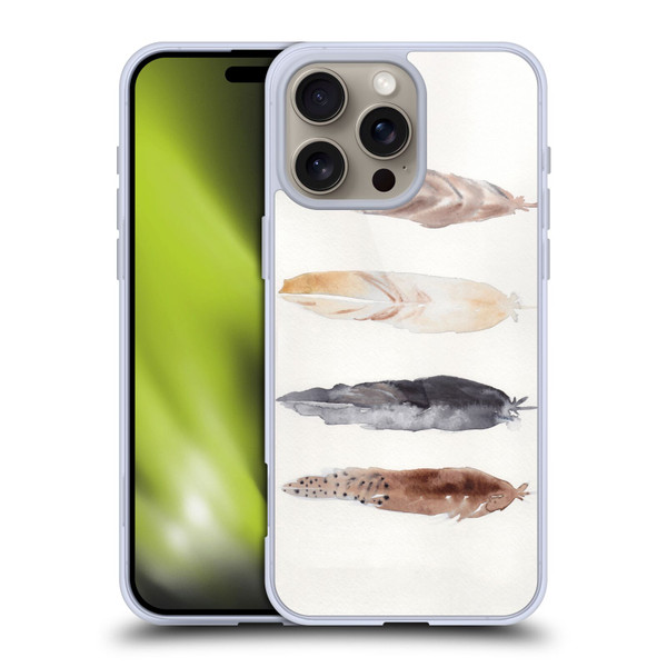 Mai Autumn Feathers Pattern Soft Gel Case for Apple iPhone 16 Pro Max