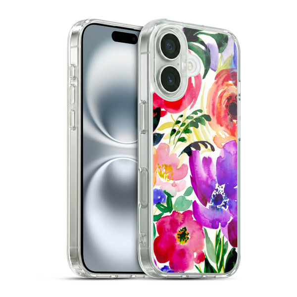 Mai Autumn Floral Garden Bloom Soft Gel Case for Apple iPhone 16 & MagSafe