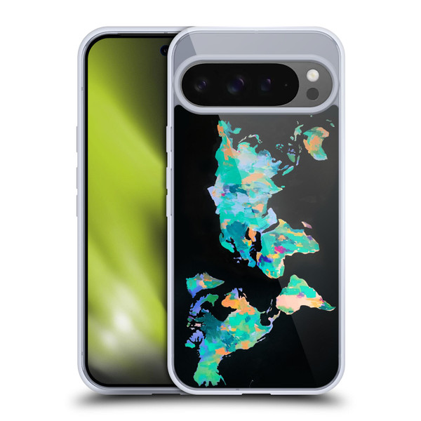 Mai Autumn Paintings World Map Soft Gel Case for Google Pixel 9 Pro XL